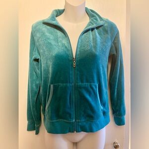 BCBG bedazzled zip up sweater, youth size 16/fits women small